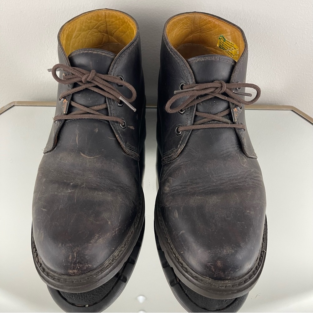 !SOLD! HAVANA JOE Dark Brown Leather Mr. Panama Jack Waxy Waterproof Ankle Boots - Picture 9 of 16